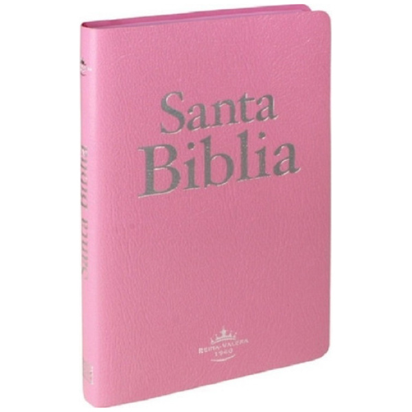 Biblia RVR1960 mediana ultrafina im piel rosa RVR065e