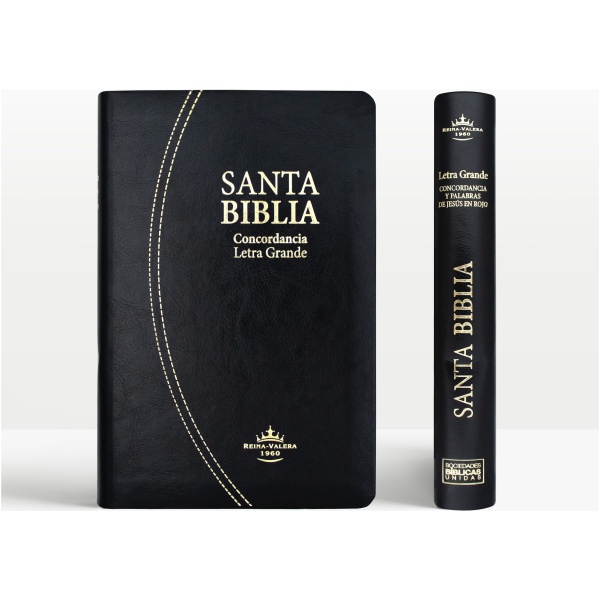 Biblia RVR1960 mediana imitación piel negro índice RVR066cLGPJRTI