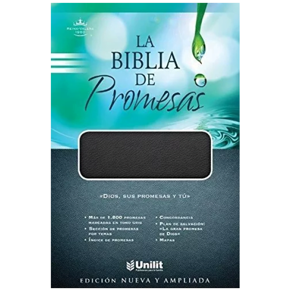 Biblia De Promesas, Piel Especial, Negro