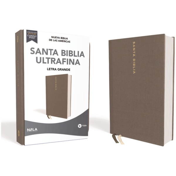 NBLA Biblia Ultrafina Letra Grande Tamaño Manual Tapa Dura Gris