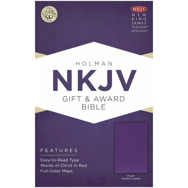 Biblia Gift & Award Bible-nkjv, Imitación Piel Purpura