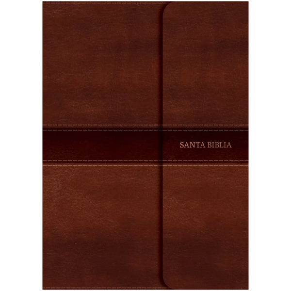 Biblia Tamaño Manual Lt/grande Nvi Imit Piel Marrón, Solapa