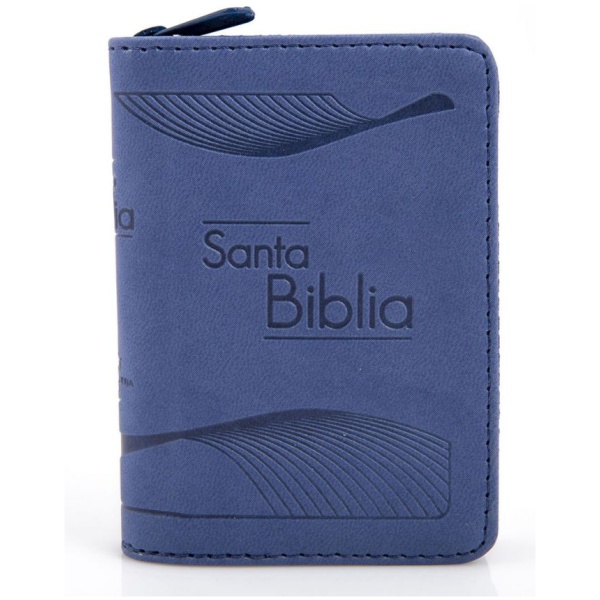 Biblia Mini Bolsillo con Cierre RV1960 azul