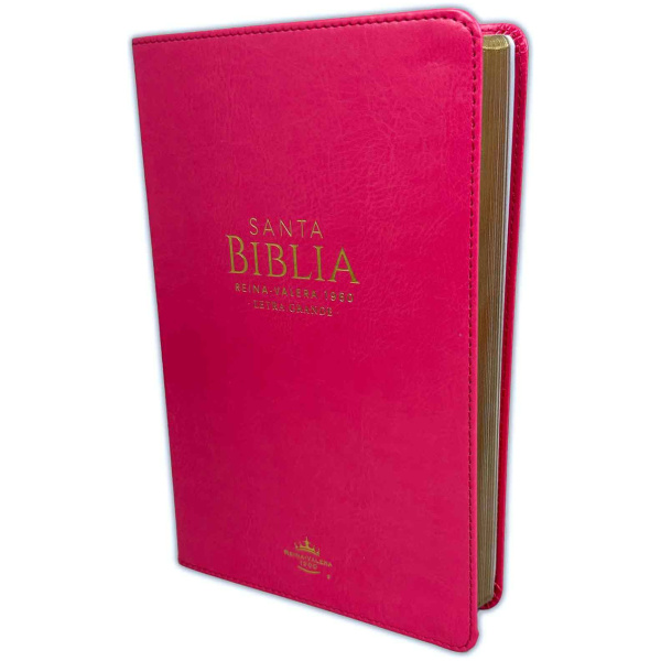 Biblia RVR1960 Letra Grande Imitación Piel Fucsia