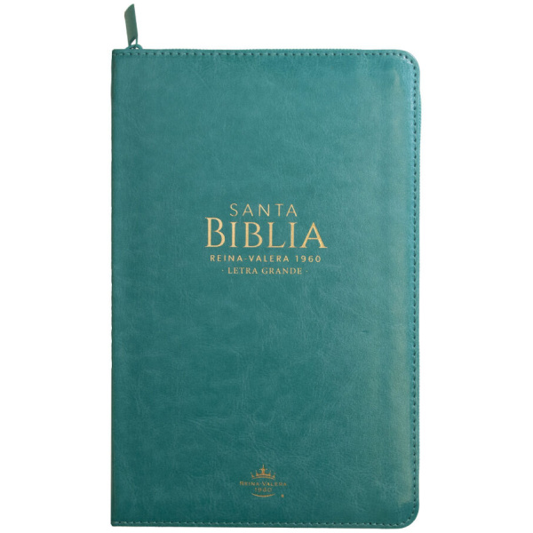 Biblia RVR1960 Manual Letra Grande Turquesa Cierre