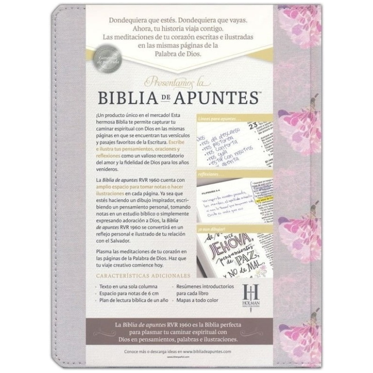 Biblia De Apuntes Rvr1960 Gris Y Floreado Tela Impresa – Pez Con Anteojos