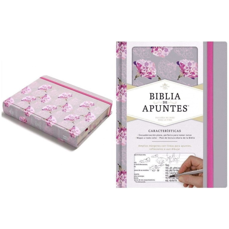 Biblia De Apuntes Rvr1960 Gris Y Floreado Tela Impresa – Pez Con Anteojos