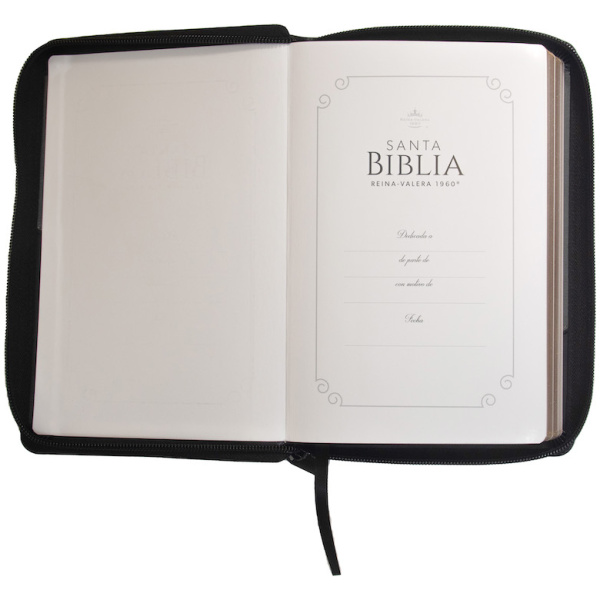 Biblia RVR1960 Manual Letra Grande Negro Grisa Cierre 12.5pt 065PJR - Image 2