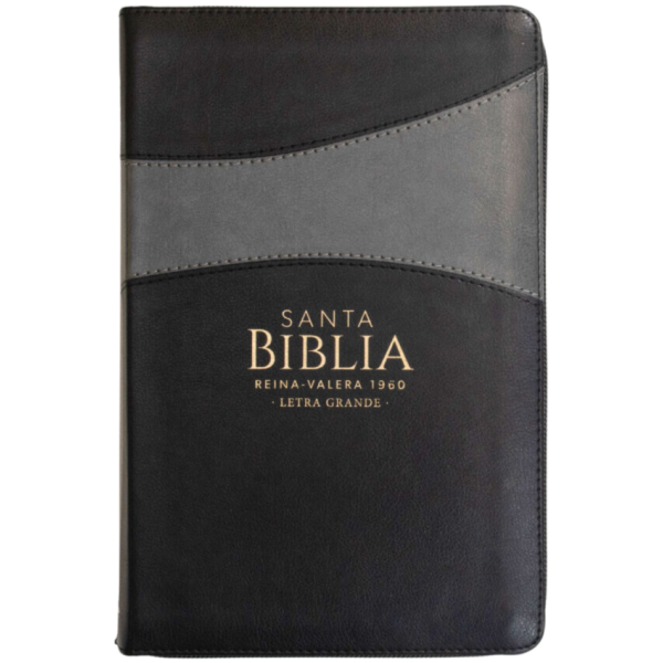 Biblia RVR1960 Clásica Bitono Negro Gris Cierre Índice 12.5pt 065PJR