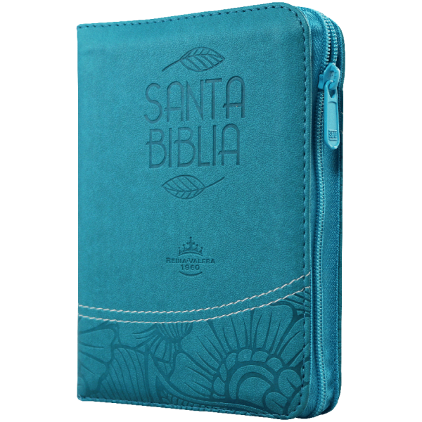 Biblia RVR1960 bolsillo Qr azul claro RVR026cZTILM PJR