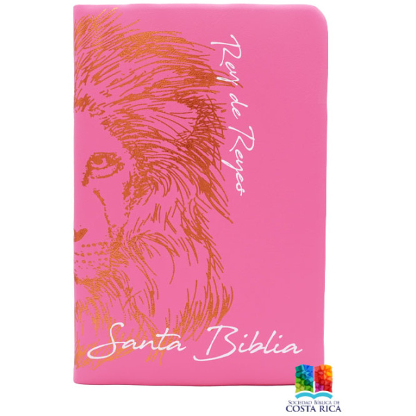 Biblia RVR1960 mediana rosa león RVR062CLGPJR 12pt