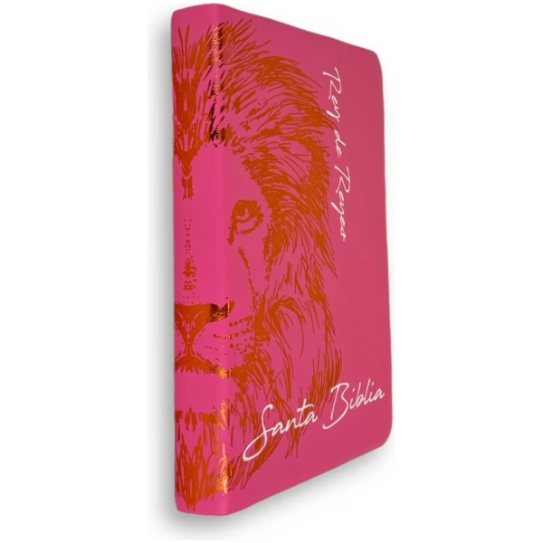 Biblia RVR1960 mediana rosa león RVR062CLGPJR 12pt - Image 4